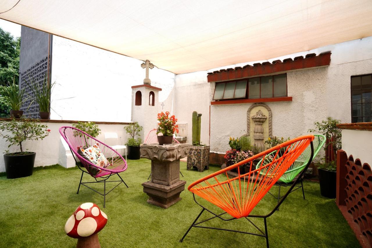 Hostal Fungi Casa Rosa Meksika Dış mekan fotoğraf